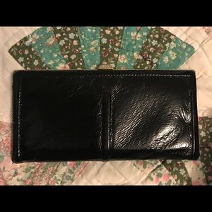 Lodis black patent Ballet Wallet EUC